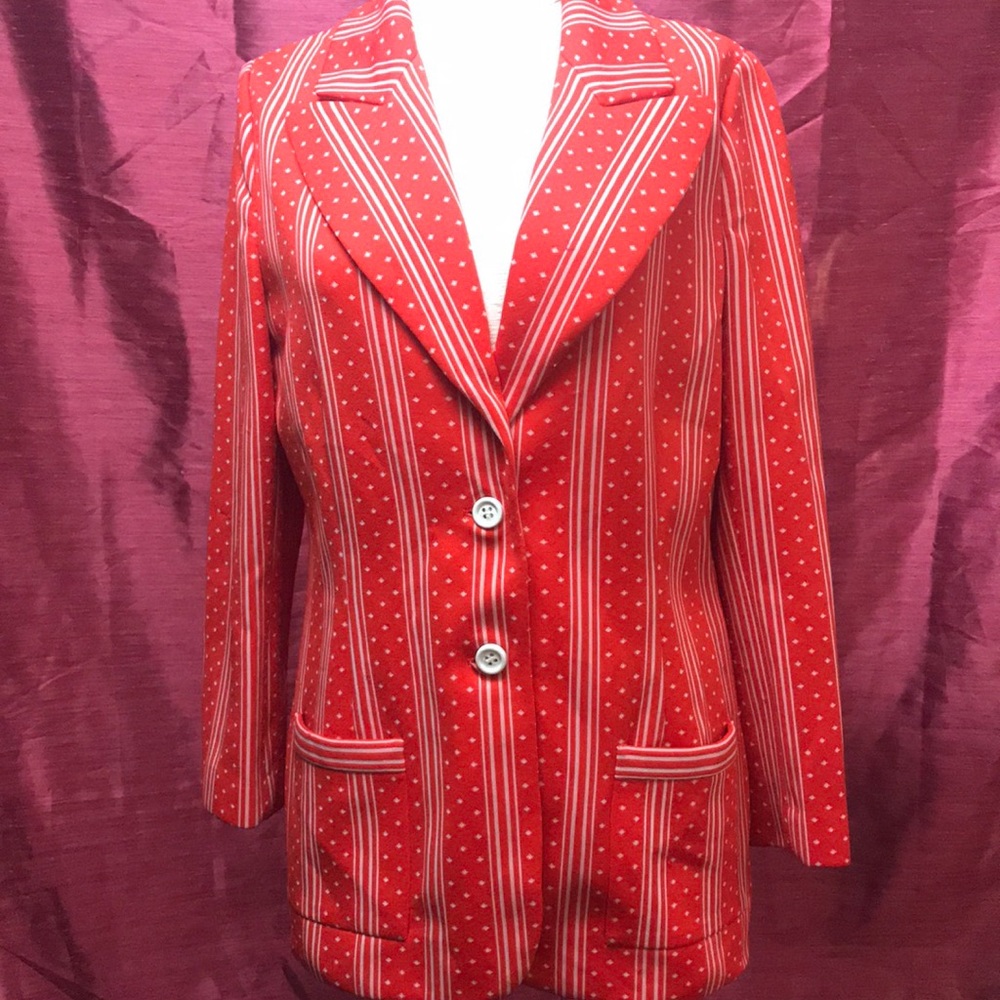 ACT lll polka dot and striped blazer